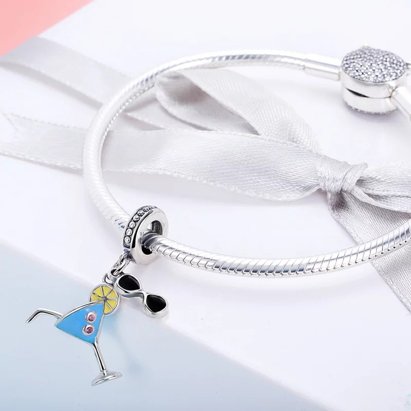 (image pour) Charm Pendant Style PANDORA Boissons froides d'été - SCC698 - Afficher 2