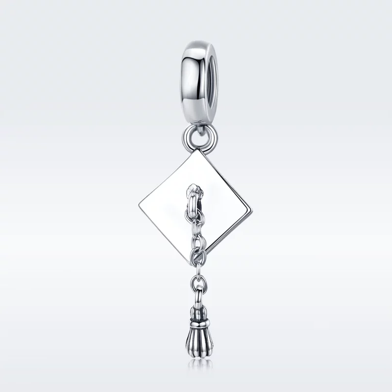 (image pour) Charm Pendant Style PANDORA Casquette Trancheuse de Graduation - SCC459 - Afficher 2