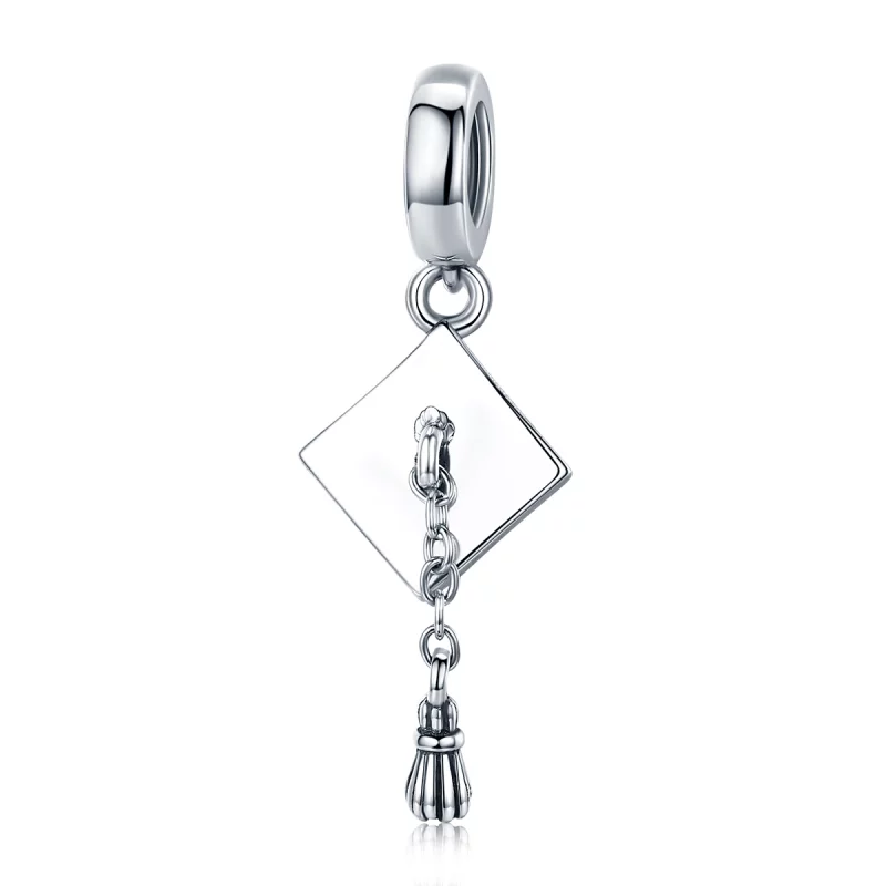 (image pour) Charm Pendant Style PANDORA Casquette Trancheuse de Graduation - SCC459