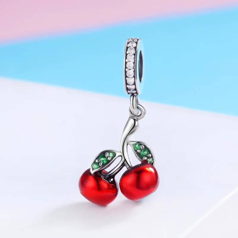 (image pour) Charm Pendant Style PANDORA Cerises d'été - SCC784 - Afficher 2