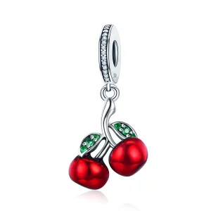 Charm Pendant Style PANDORA Cerises d'été - SCC784 (image pour) Charm Pendant Style PANDORA Cerises d'été - SCC784
