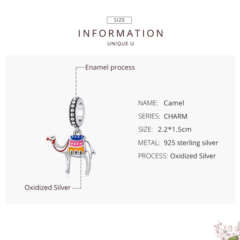 (image pour) Charm Pendant Style PANDORA chameau - SCC1376 - Afficher 7