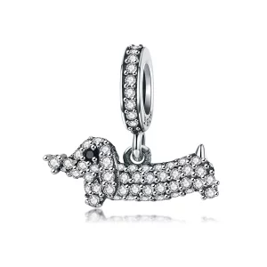 (image pour) Charm Pendant Style PANDORA Chien de saucisse - SCC709