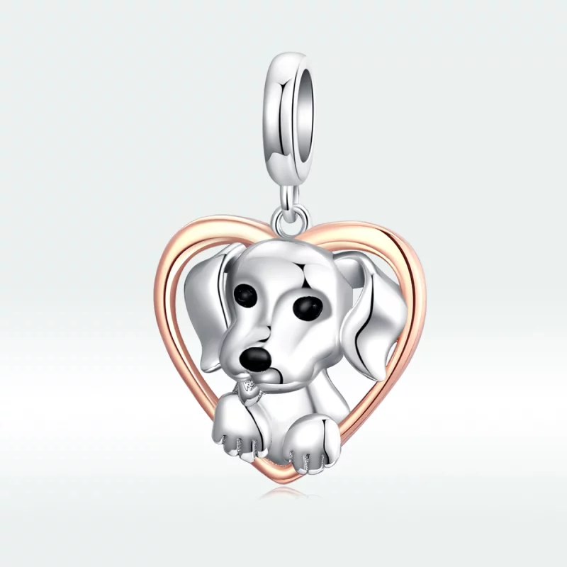 (image pour) Charm Pendant Style PANDORA Chiot labrador Bicolore - SCC1611 - Afficher 5