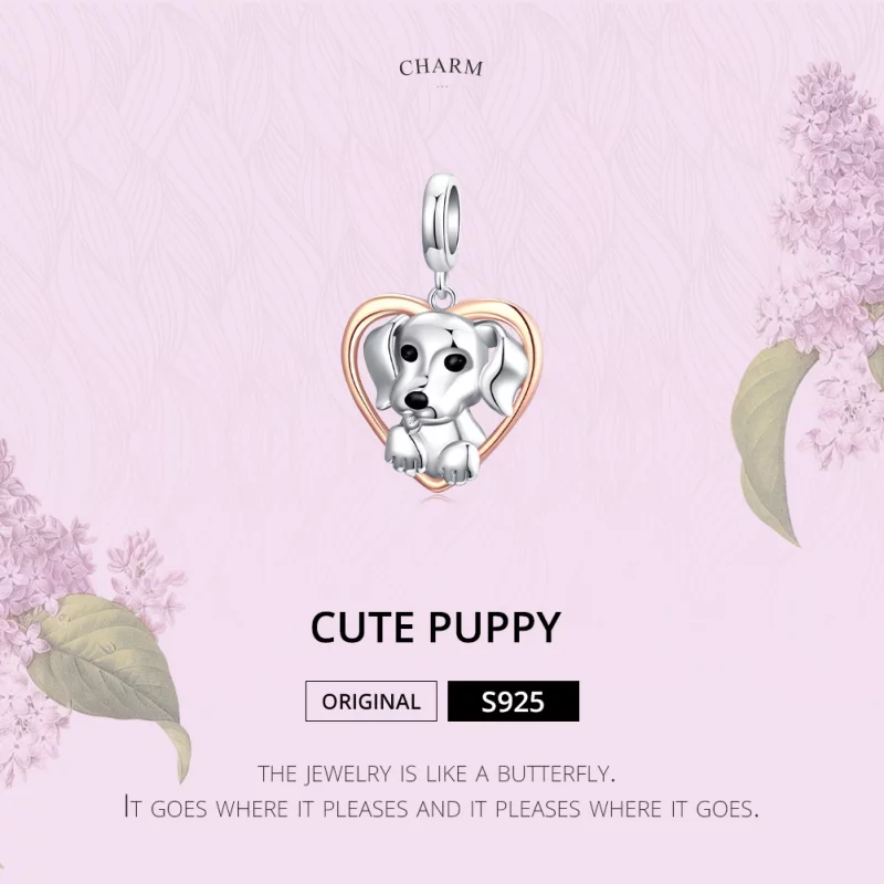 (image pour) Charm Pendant Style PANDORA Chiot labrador Bicolore - SCC1611 - Afficher 6