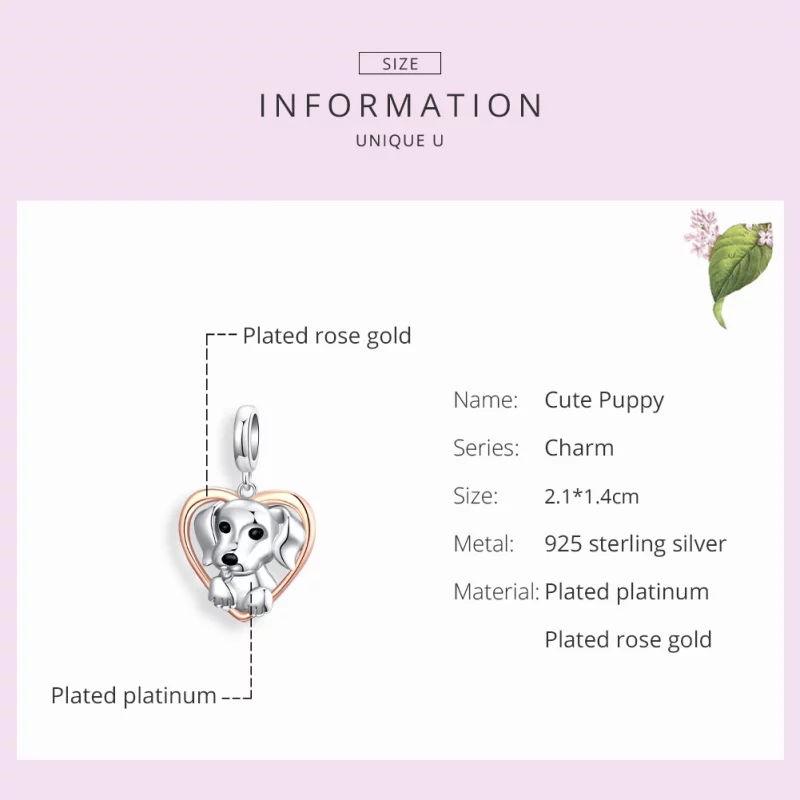 (image pour) Charm Pendant Style PANDORA Chiot labrador Bicolore - SCC1611 - Afficher 7