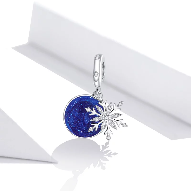 (image pour) Charm Pendant Style PANDORA Ciel nocturne enneigé - BSC367 - Afficher 2