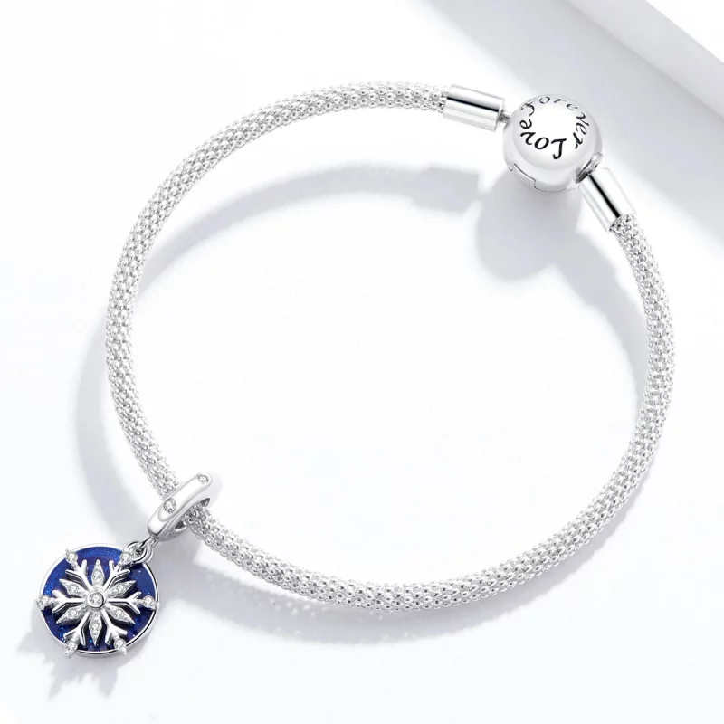 (image pour) Charm Pendant Style PANDORA Ciel nocturne enneigé - BSC367 - Afficher 3