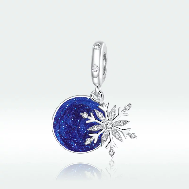(image pour) Charm Pendant Style PANDORA Ciel nocturne enneigé - BSC367 - Afficher 5