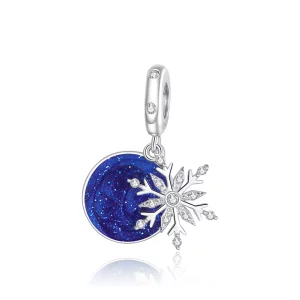 (image pour) Charm Pendant Style PANDORA Ciel nocturne enneigé - BSC367