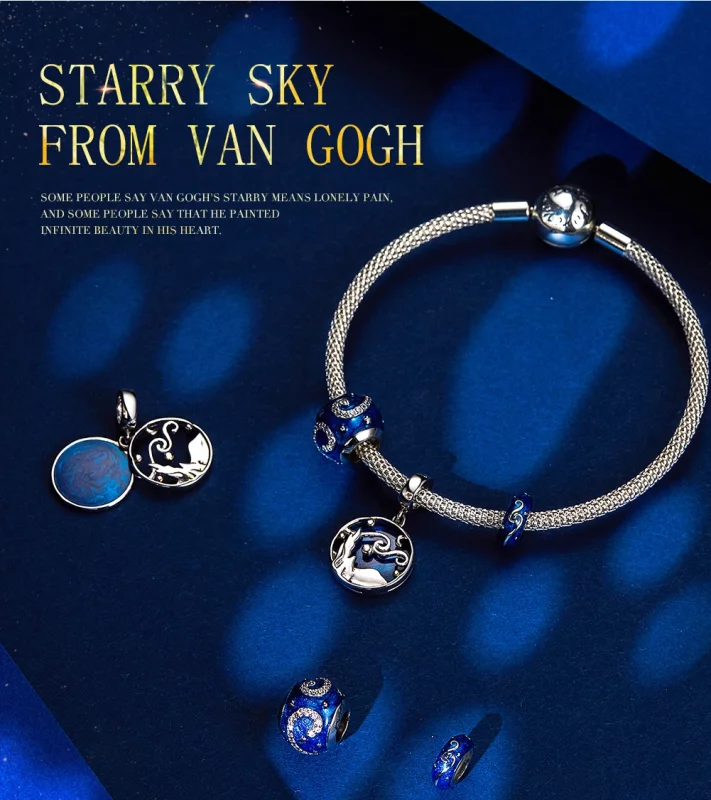(image pour) Charm Pendant Style PANDORA Ciel étoilé - SCC1389 - Afficher 6