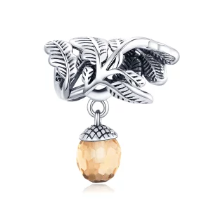 (image pour) Charm Pendant Style PANDORA Cône de pin porte-bonheur - BSC336