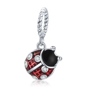 (image pour) Charm Pendant Style PANDORA Coccinelle six étoiles - SCC1874