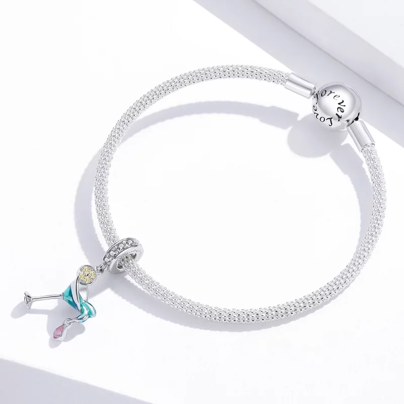 (image pour) Charm Pendant Style PANDORA Cocktail d'été - BSC262 - Afficher 3