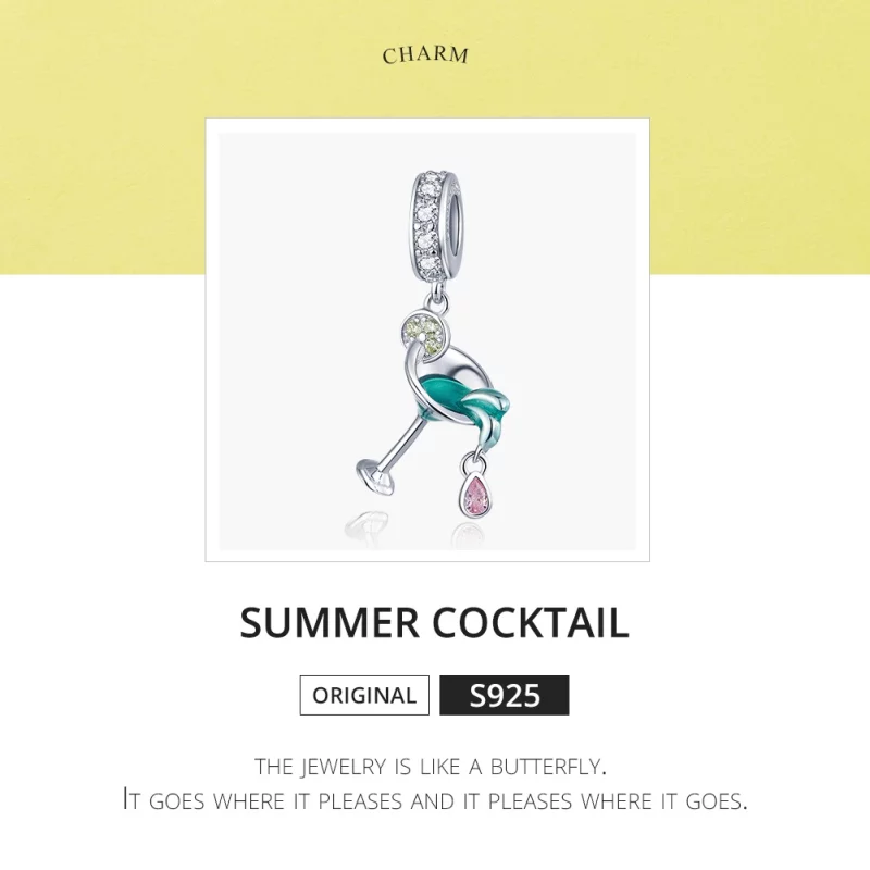 (image pour) Charm Pendant Style PANDORA Cocktail d'été - BSC262 - Afficher 6