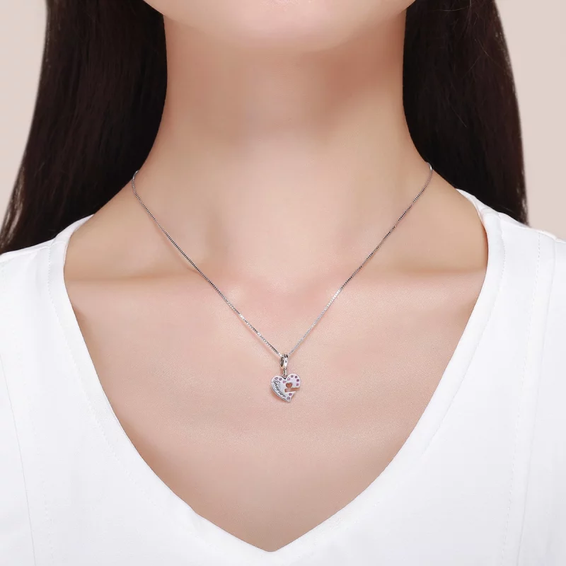 (image pour) Charm Pendant Style PANDORA Coeur & Clé - SCC638 - Afficher 8