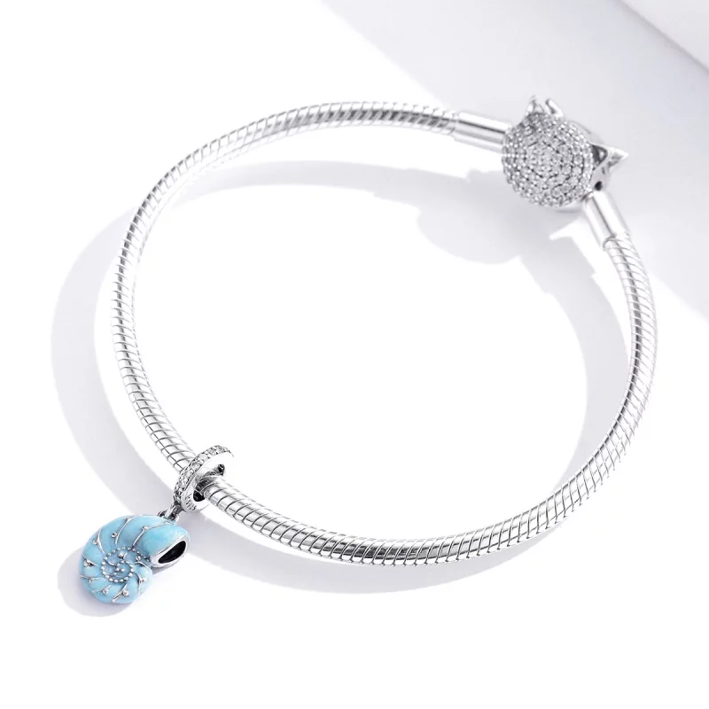 (image pour) Charm Pendant Style PANDORA Conque bleu - SCC1560 - Afficher 4