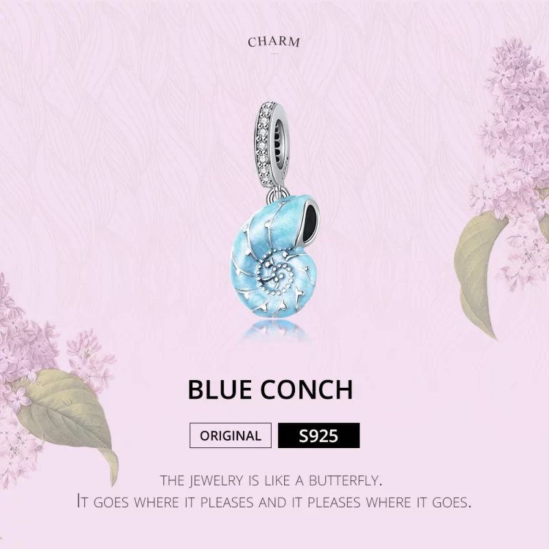 (image pour) Charm Pendant Style PANDORA Conque bleu - SCC1560 - Afficher 6