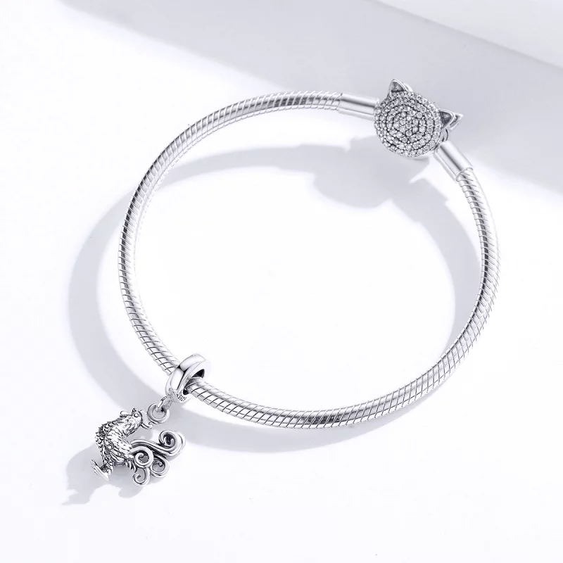 (image pour) Charm Pendant Style PANDORA Coq courageux - SCC1337 - Afficher 3