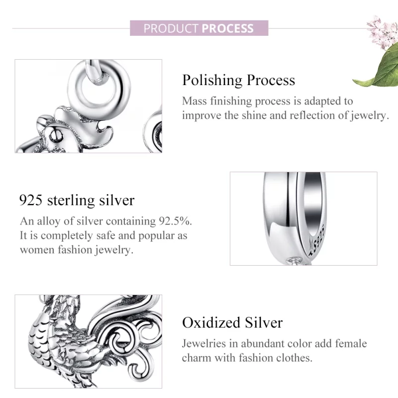 (image pour) Charm Pendant Style PANDORA Coq courageux - SCC1337 - Afficher 8