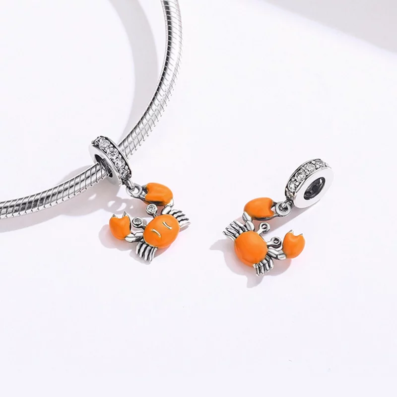 (image pour) Charm Pendant Style PANDORA Crabe d'été - BSC076 - Afficher 4
