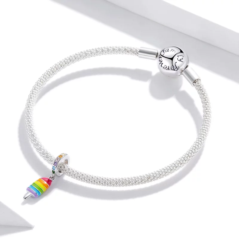 (image pour) Charm Pendant Style PANDORA Crème glacée arc-en-ciel - BSC351 - Afficher 2