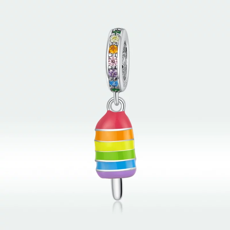 (image pour) Charm Pendant Style PANDORA Crème glacée arc-en-ciel - BSC351 - Afficher 5