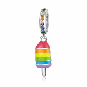 (image pour) Charm Pendant Style PANDORA Crème glacée arc-en-ciel - BSC351
