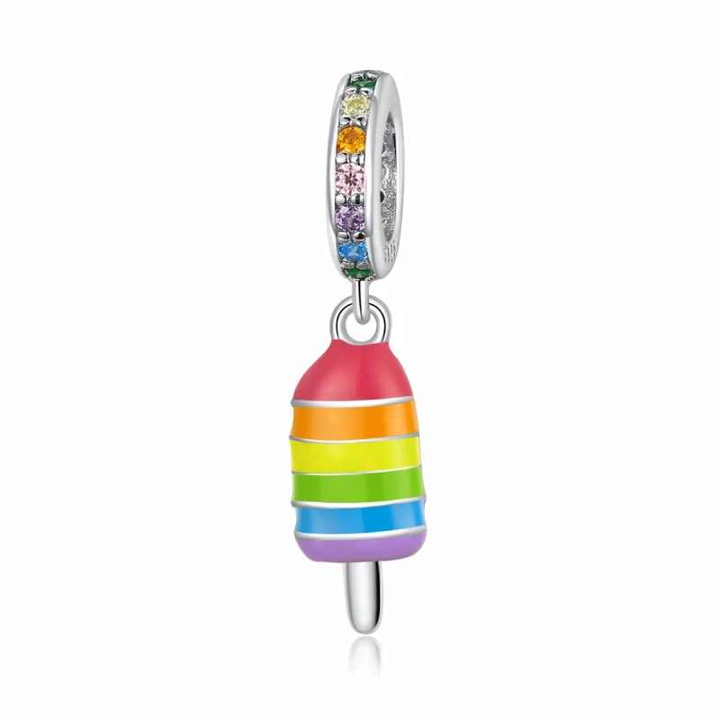 (image pour) Charm Pendant Style PANDORA Crème glacée arc-en-ciel - BSC351