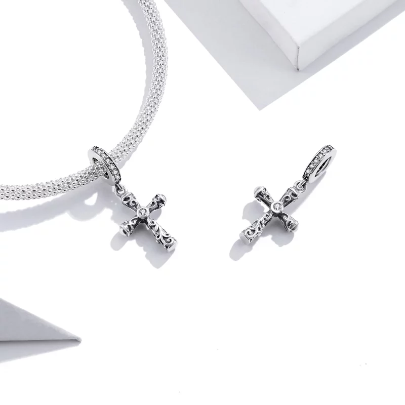 (image pour) Charm Pendant Style PANDORA Croix ancienne - BSC313 - Afficher 4