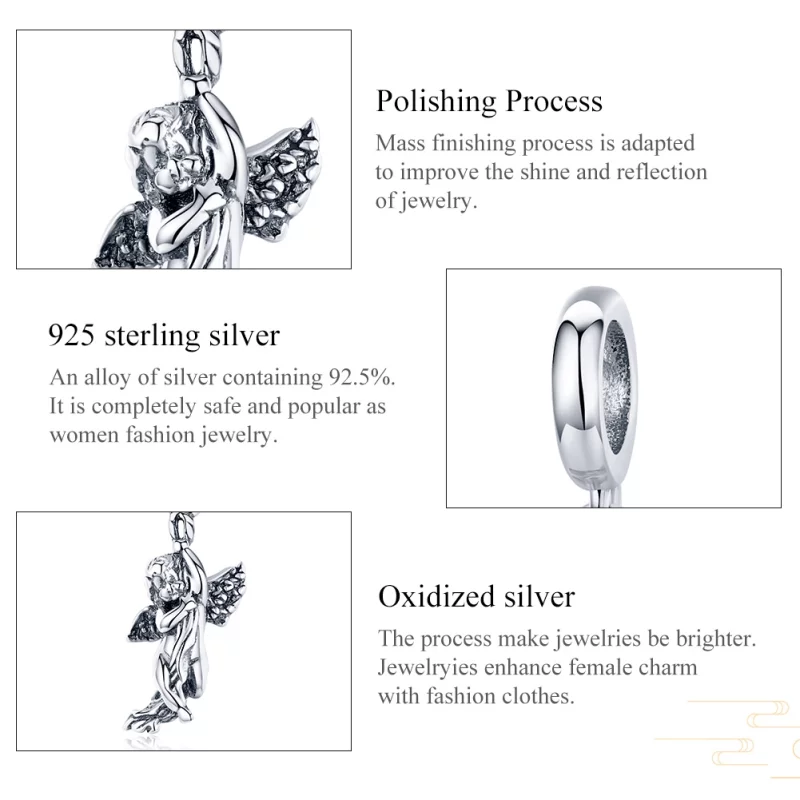 (image pour) Charm Pendant Style PANDORA Cupidon - SCC1405 - Afficher 6