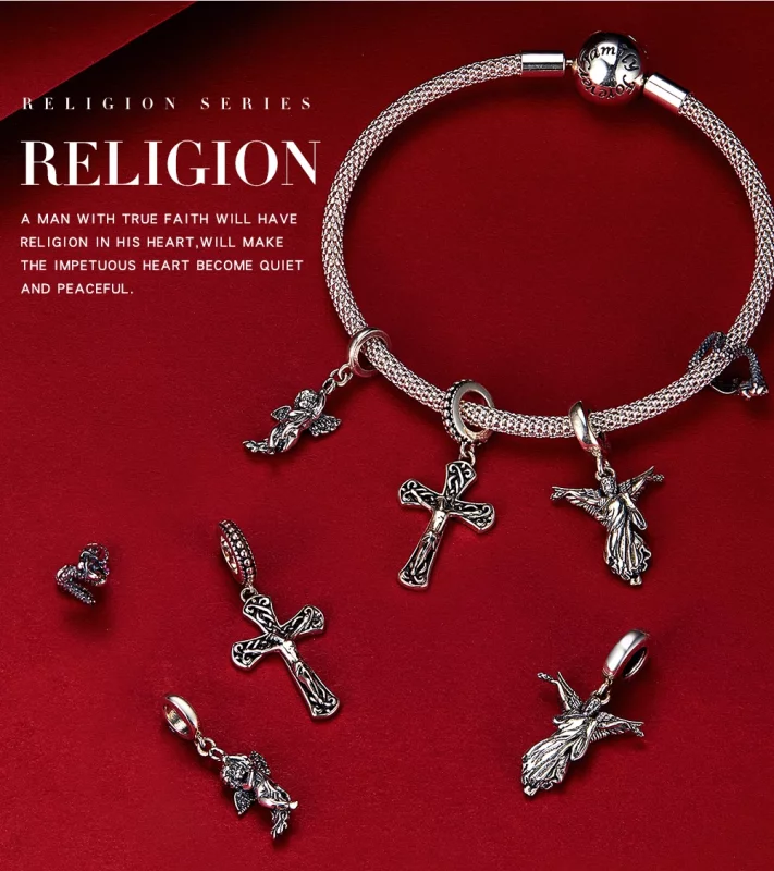 (image pour) Charm Pendant Style PANDORA Cupidon - SCC1405 - Afficher 7