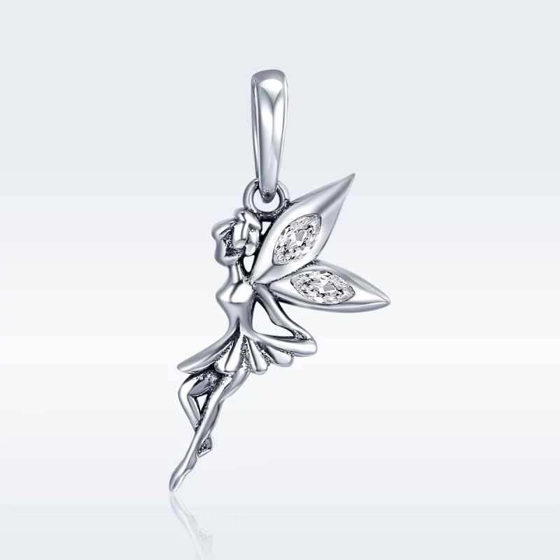 (image pour) Charm Pendant Style PANDORA Fée Fleur Blanche - SCC359 - Afficher 2