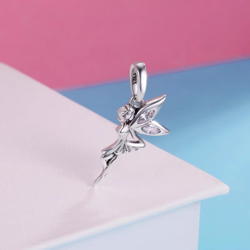 (image pour) Charm Pendant Style PANDORA Fée Fleur Blanche - SCC359 - Afficher 4