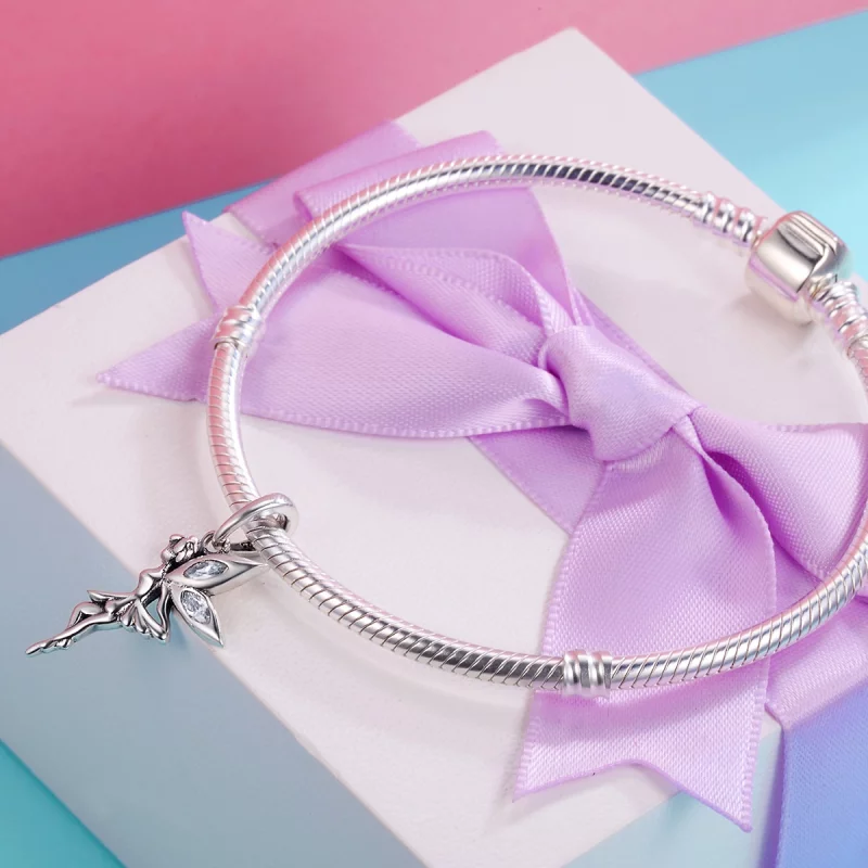 (image pour) Charm Pendant Style PANDORA Fée Fleur Blanche - SCC359 - Afficher 5