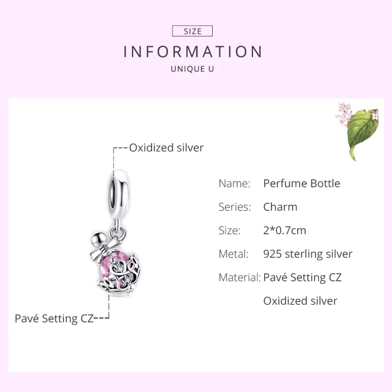 (image pour) Charm Pendant Style PANDORA Flacon de parfum - SCC1734 - Afficher 7