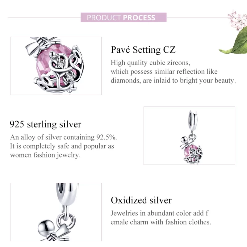 (image pour) Charm Pendant Style PANDORA Flacon de parfum - SCC1734 - Afficher 8