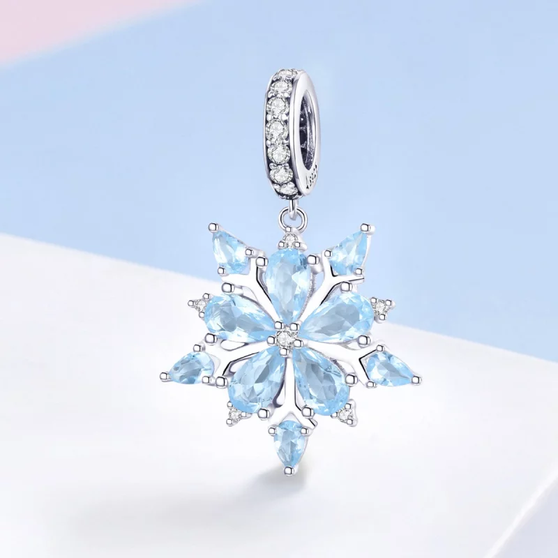 (image pour) Charm Pendant Style PANDORA Flocons de neige - SCC940 - Afficher 2