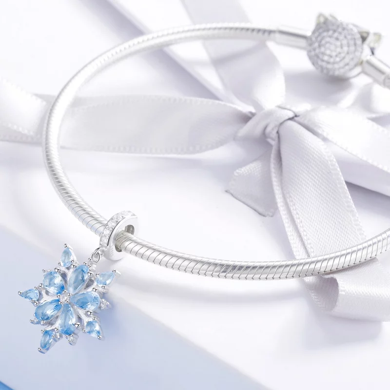 (image pour) Charm Pendant Style PANDORA Flocons de neige - SCC940 - Afficher 3