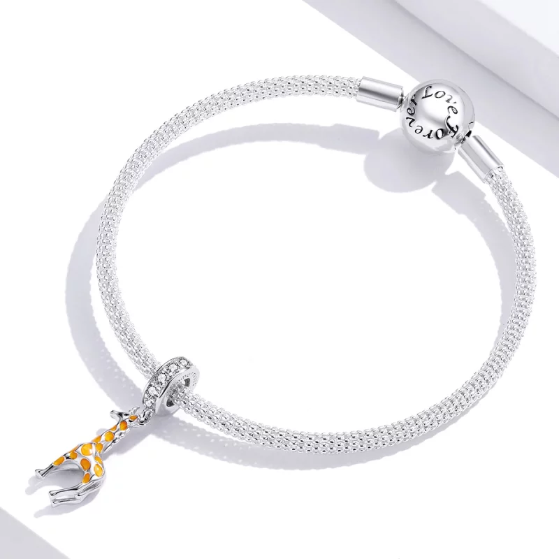 (image pour) Charm Pendant Style PANDORA Girafe - BSC258 - Afficher 3
