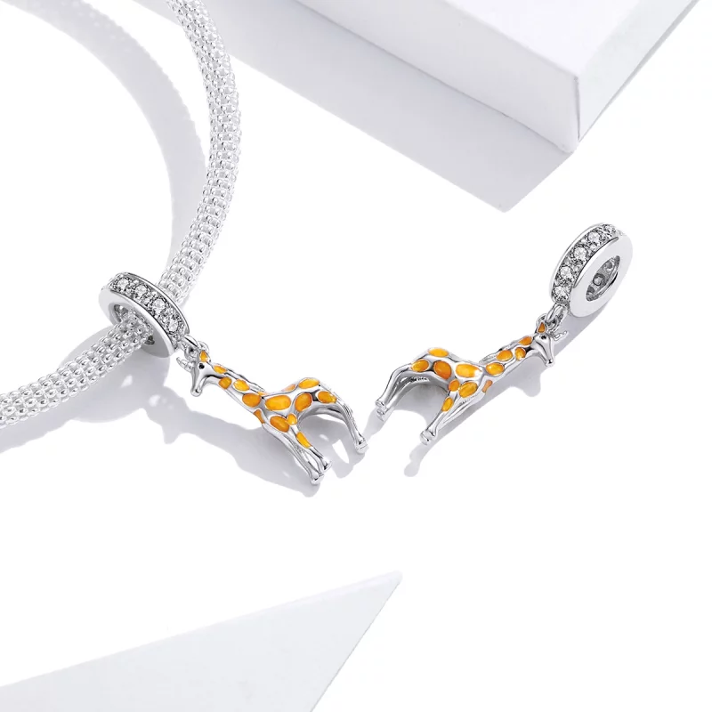 (image pour) Charm Pendant Style PANDORA Girafe - BSC258 - Afficher 4