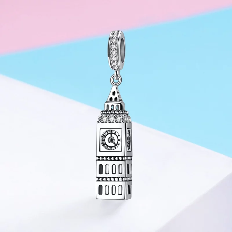 (image pour) Charm Pendant Style PANDORA Grande-Bretagne Big Ben - SCC868 - Afficher 2