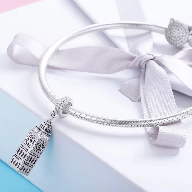 (image pour) Charm Pendant Style PANDORA Grande-Bretagne Big Ben - SCC868 - Afficher 4
