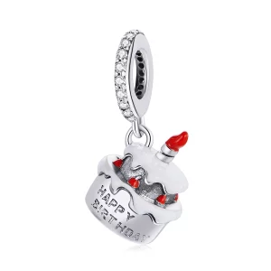 (image pour) Charm Pendant Style PANDORA Gâteau d'anniversaire - SCC1848