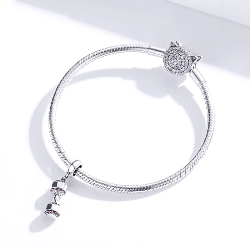 (image pour) Charm Pendant Style PANDORA Haltère - SCC1340 - Afficher 3