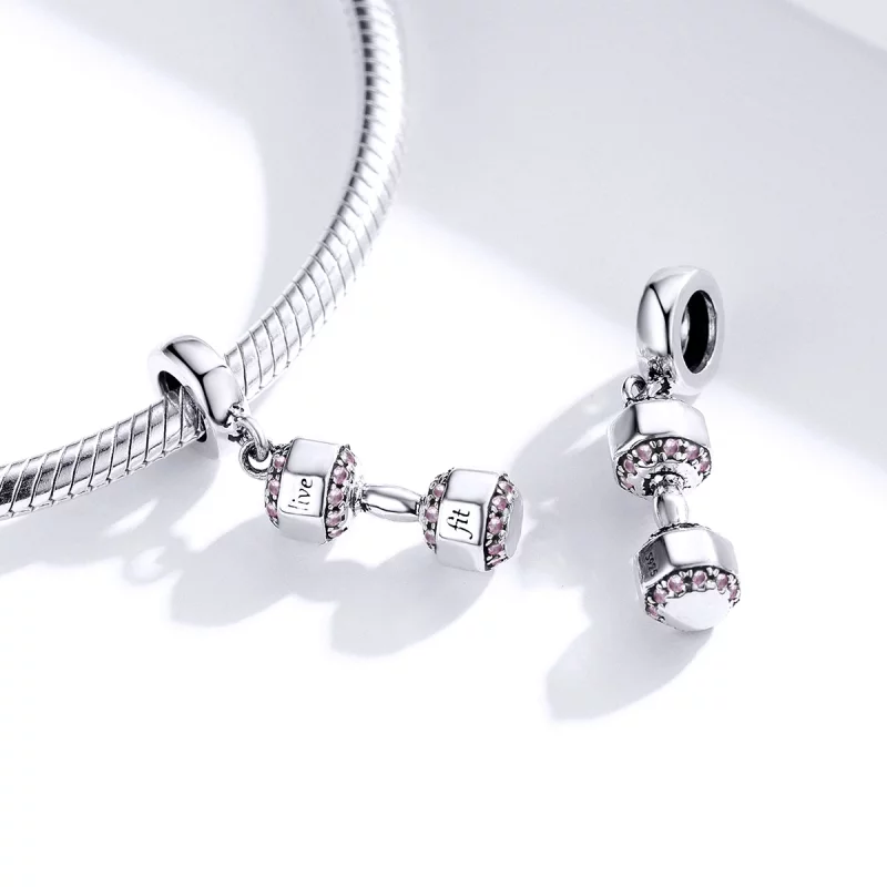 (image pour) Charm Pendant Style PANDORA Haltère - SCC1340 - Afficher 4