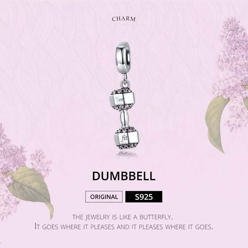 (image pour) Charm Pendant Style PANDORA Haltère - SCC1340 - Afficher 6