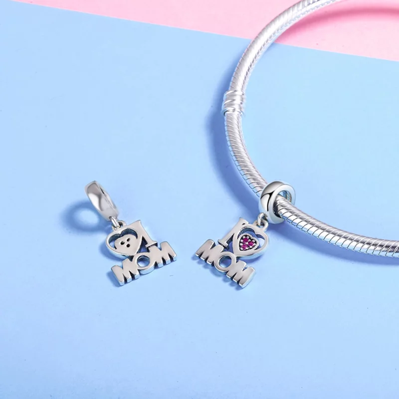 (image pour) Charm Pendant Style PANDORA J'aime maman - SCC420 - Afficher 6