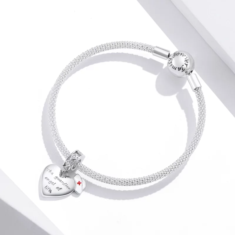 (image pour) Charm Pendant Style PANDORA L'ange gardien de la vie - BSC307 - Afficher 3