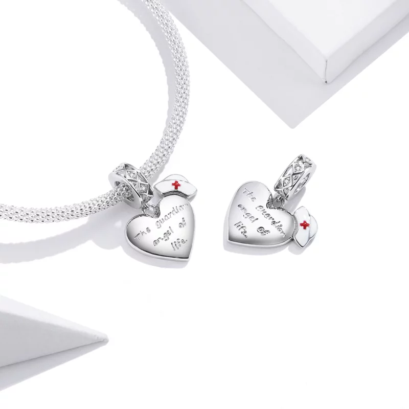 (image pour) Charm Pendant Style PANDORA L'ange gardien de la vie - BSC307 - Afficher 4